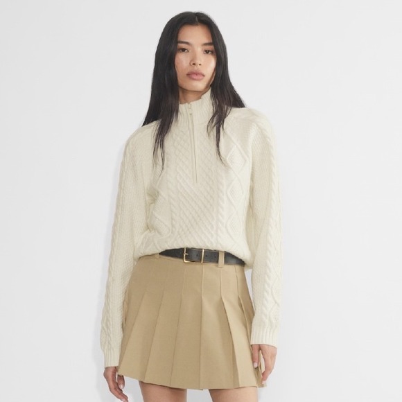 Aritzia Sweaters - Aritzia | Sunday Best | Boreal 1/4 Zip Cable Knit Sweater Size L